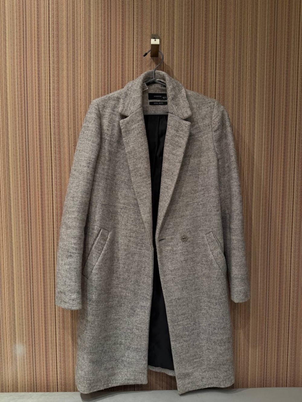 Women's Grey Wool Blend Overcoat - Classic Tailored Coat